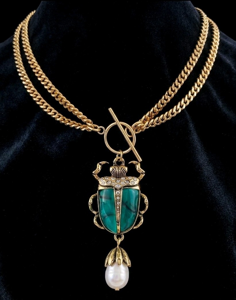 Vintage Champion’s Conduit Amulet Purifying Scarab Pendant Slayer Lore Relic