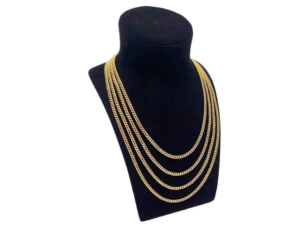 18k gold 4mm Mens Miami Cuban Link Chain SOLID yellow gold Necklace 20-26 in