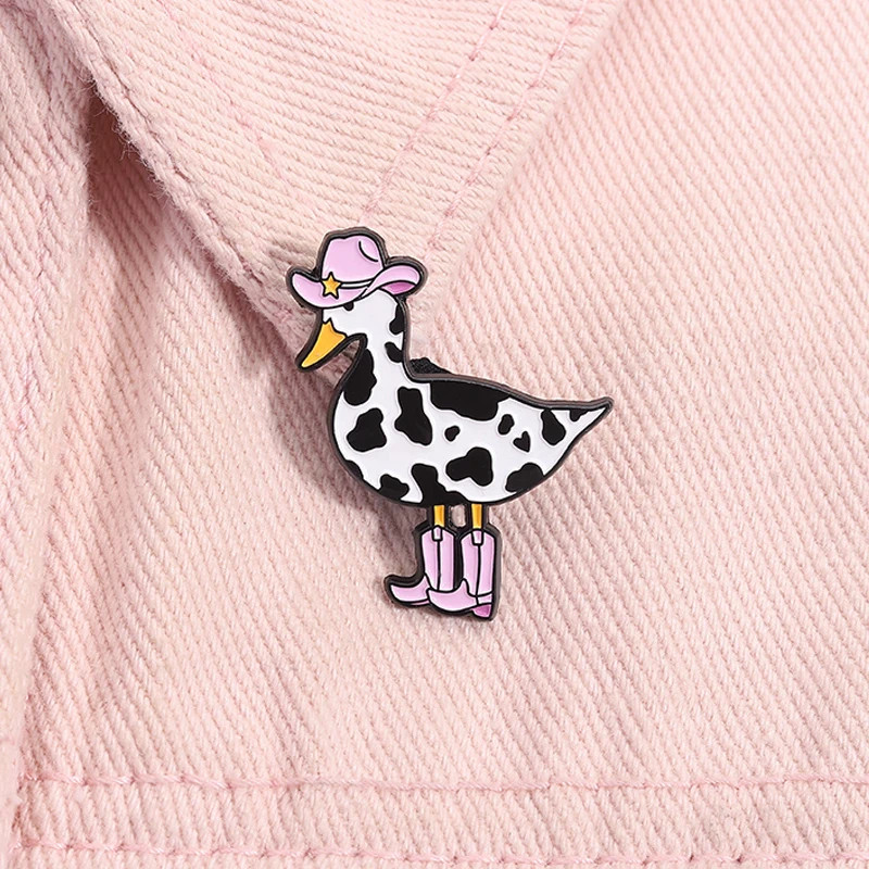 Enamel Duck Brooch Pin Jewelry Womens Gift