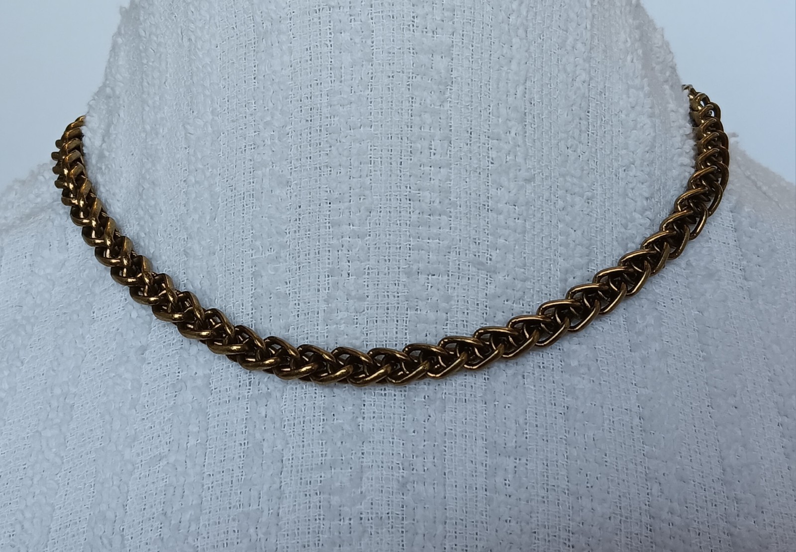 Premier Designs Antique Goldtone Persian Weave Chain Necklace 16-20 in