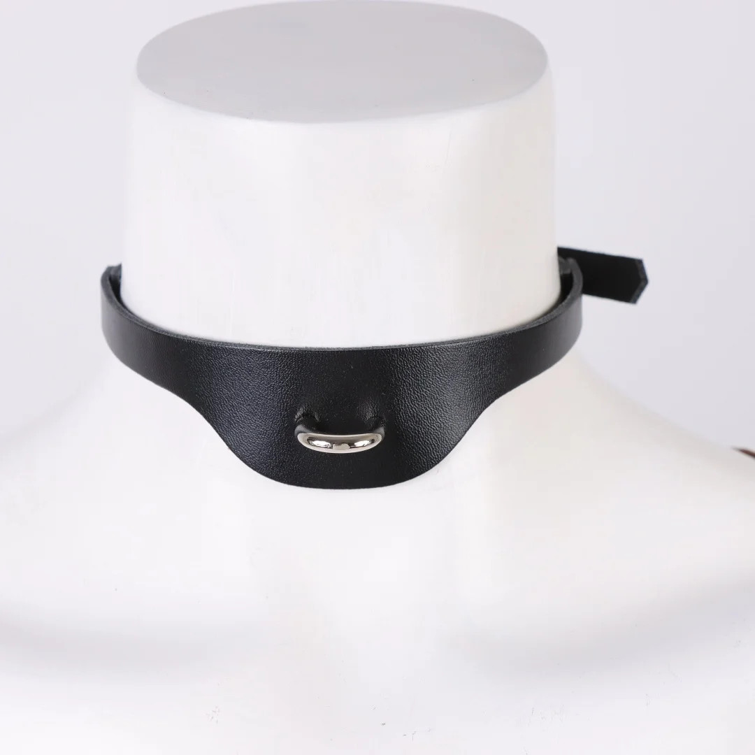 Gothic Punk Pu Leather Belt Choker O-Ring – Adjustable Collar Necklace For Women