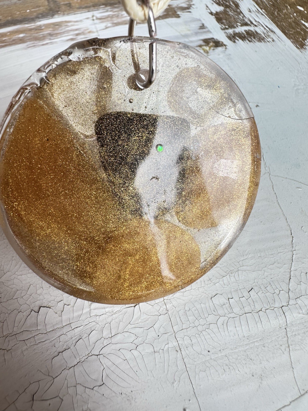 Large Pendant Agate And Calcite Necklace Handmade Gemstones OOAK 4273 R