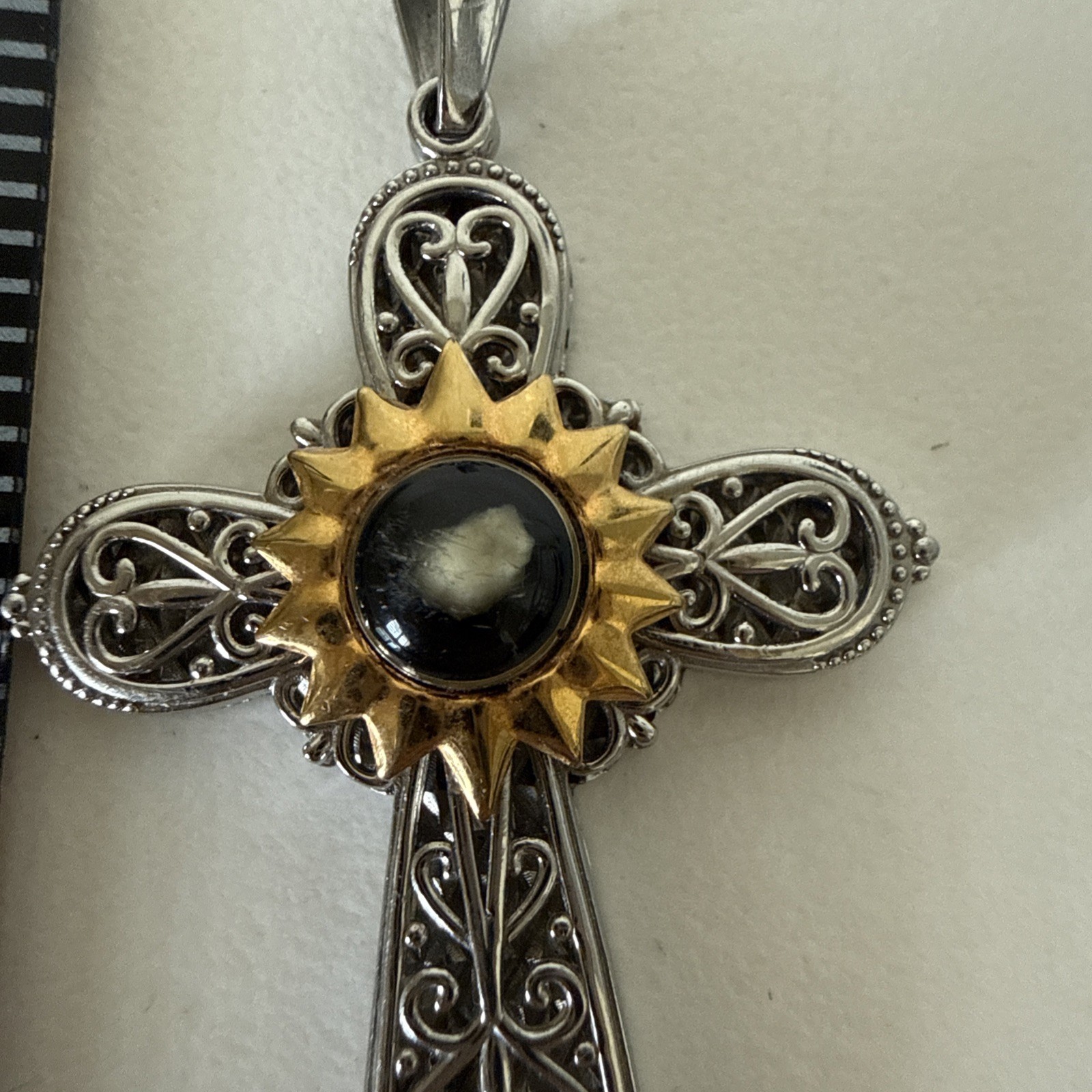 Stamped Stainless Steel Cross Women’s Jewelry Silver Tone Gold Tone Detail