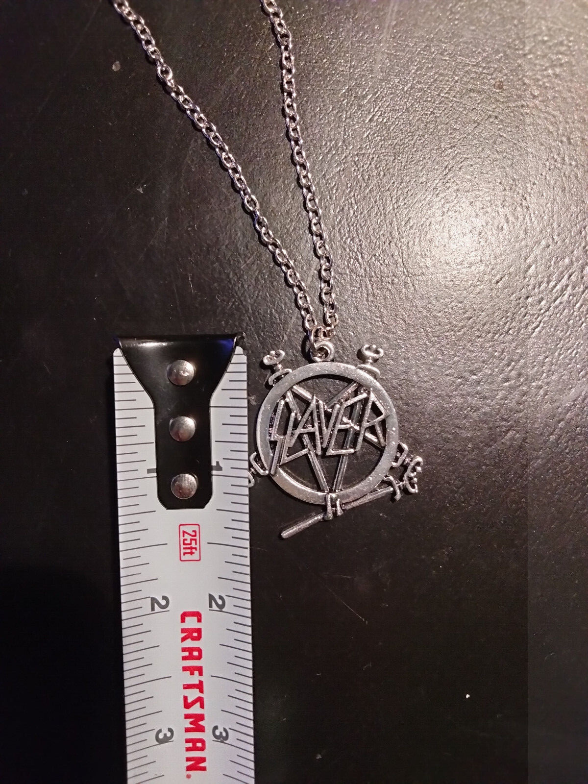 Slayer necklace 1.5″ x 1.5″ metal pendant zinc alloy  w/ 21″ chain NEW UNOPENED