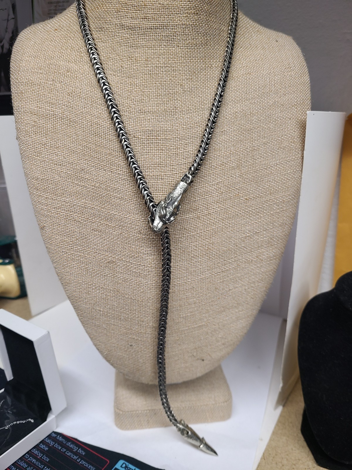 Jungle Tribe Dragon Scale Long Adjustable Unisex Lariat $229