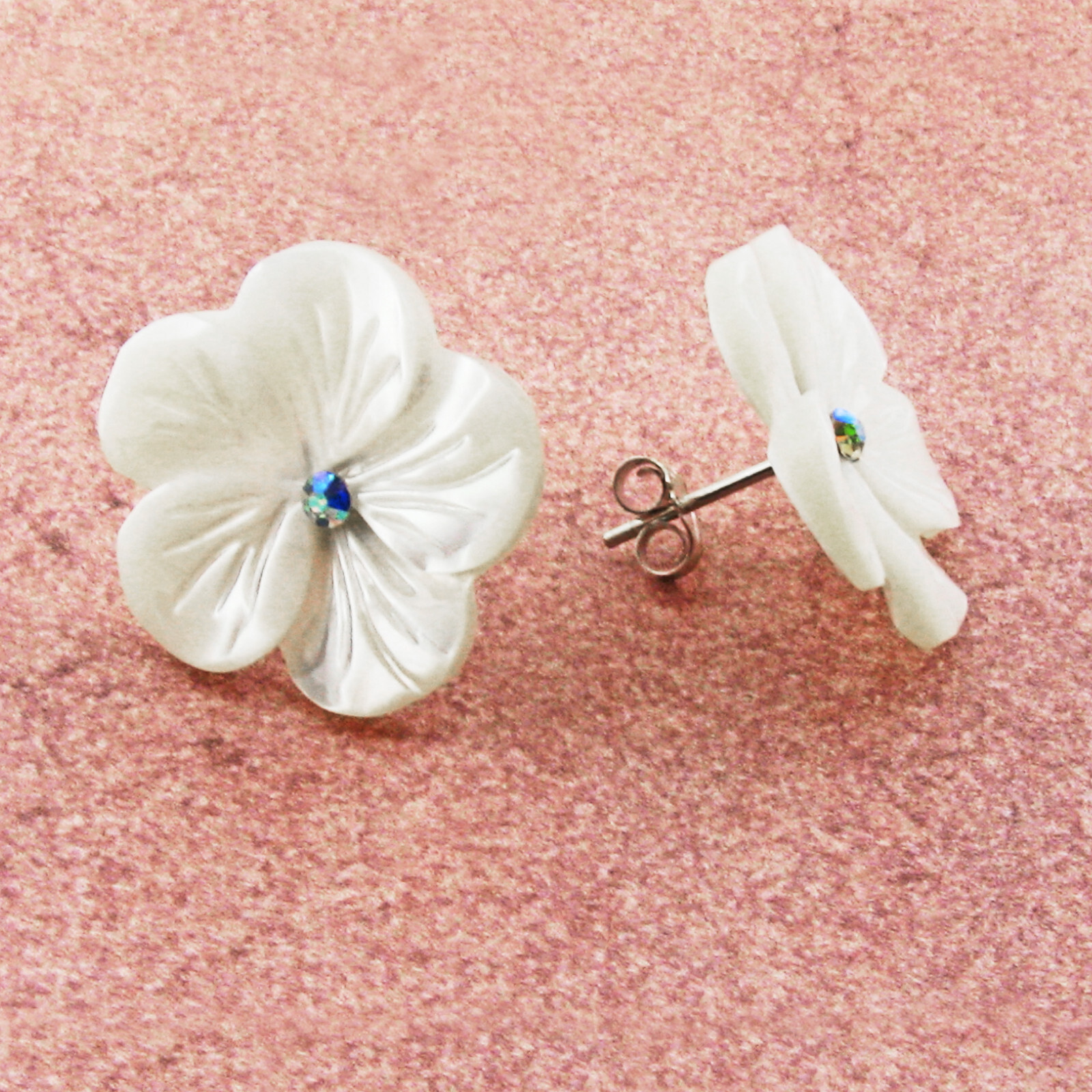 PRIMROSE Flower Posts, 19mm, in SOLID Sterling Silver – NEW!
