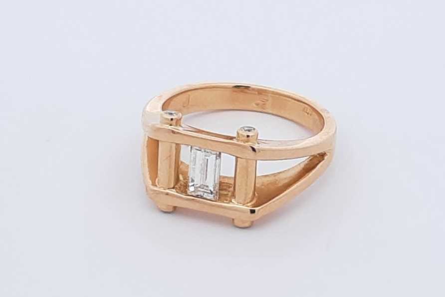 0.20ctw Emerald Cut Diamond Ring In 18k Yellow Gold 6.9 Grams Size 6 Eb0426rxzdu