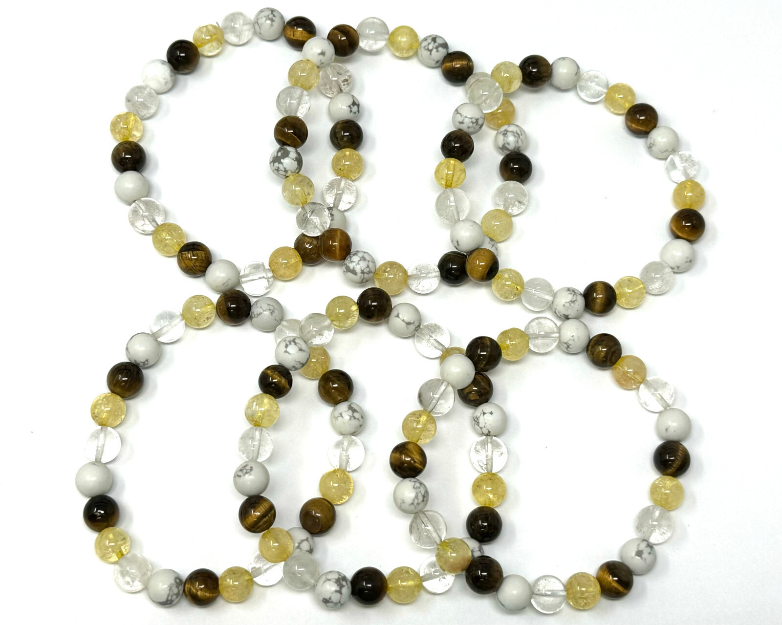 Gemini Zodiac Bracelet: 8 mm Natural Crystal Beads (Gemini Birthstone Bracelet)
