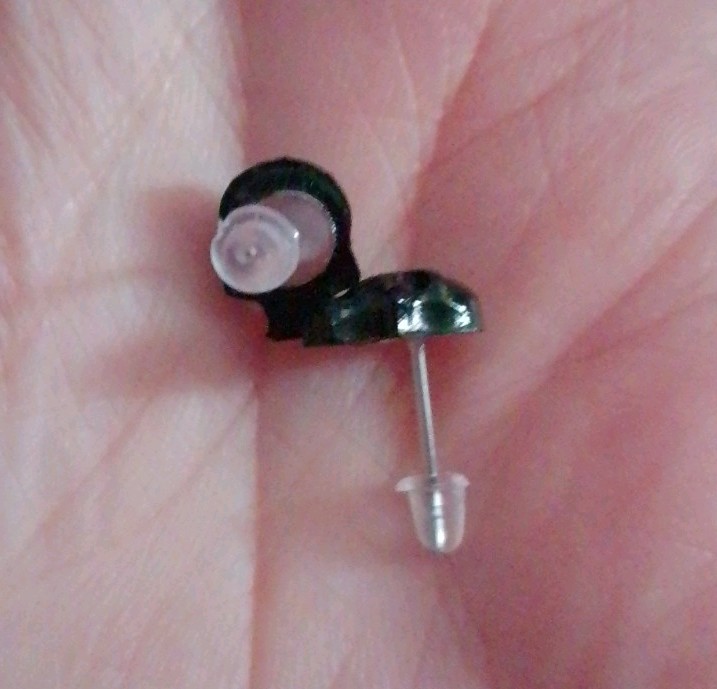 Handmade Mini Black Skull Stud Earrings Gift Gothic Punk Skeleton Fun Halloween