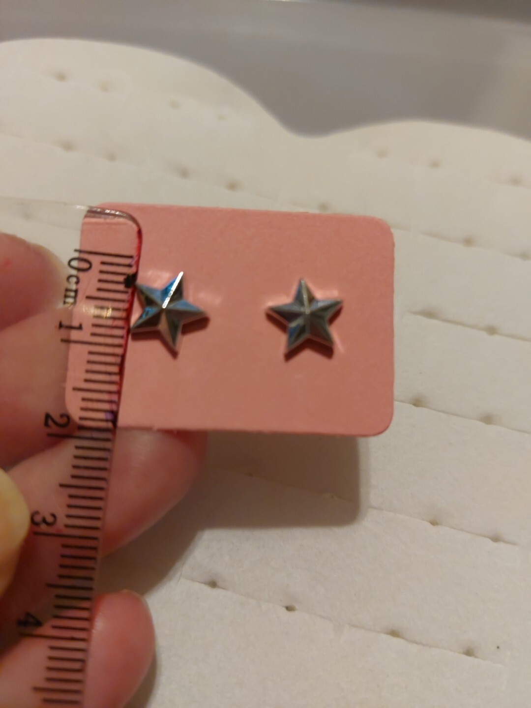 Silver Colour Star Stud Earrings (D229) New