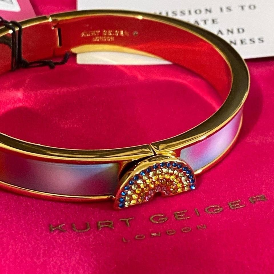 Kurt Geiger London New Rainbow Tie Dye Pride Bangle Bracelet