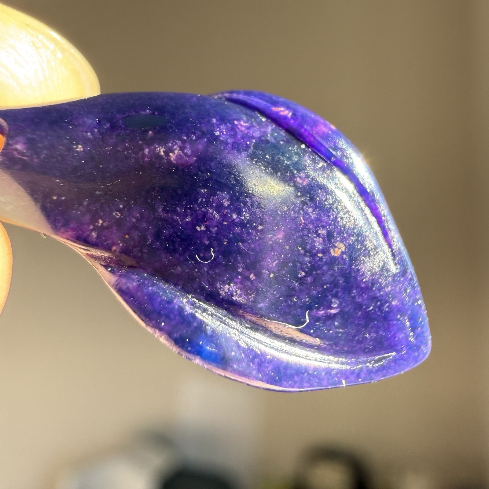 Natural Sugilite Richterite Blue Purple Calla Lily Flower Pendant Hand Carved