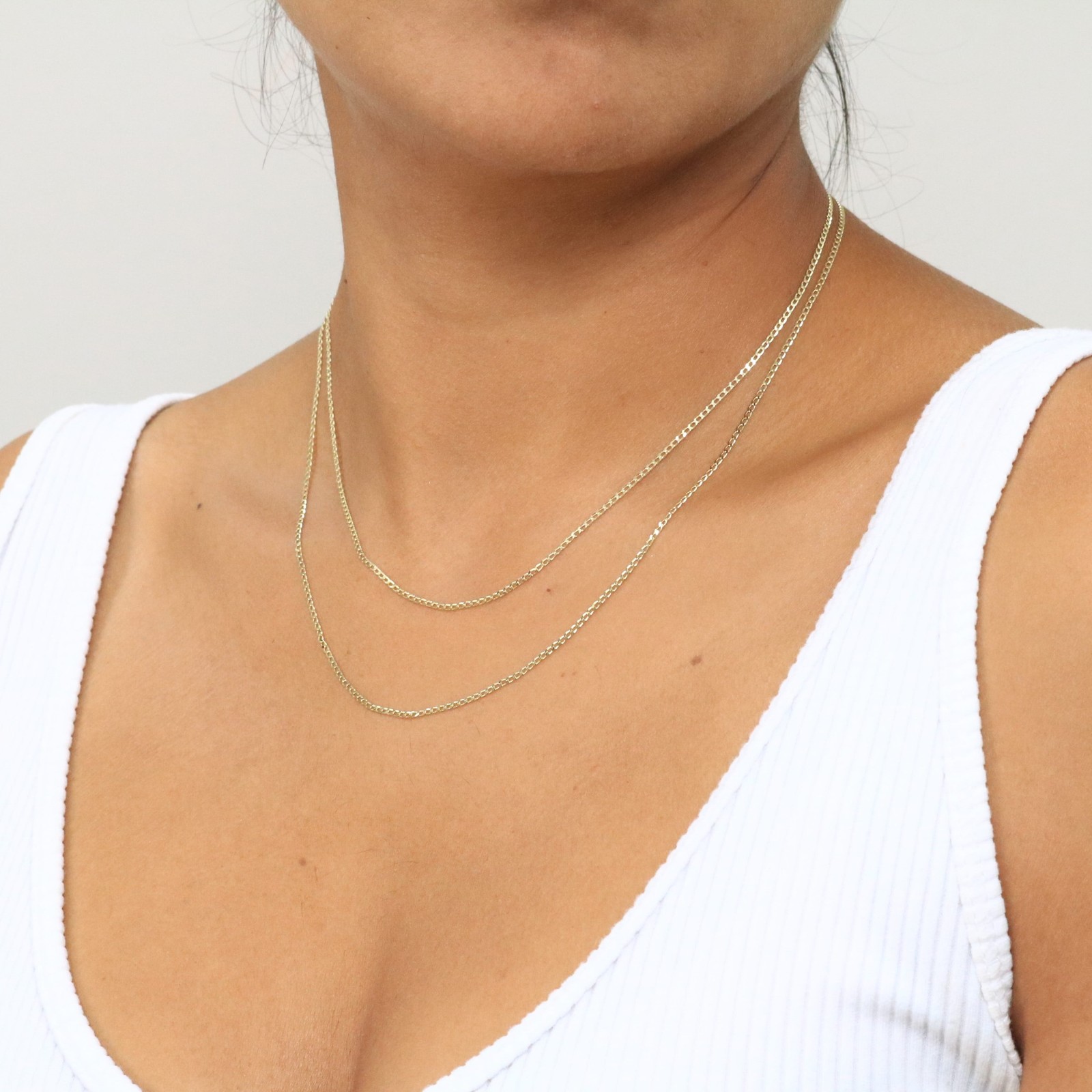 14K Yellow Gold Solid 1.5mm-12mm Cuban Curb Chain Link Pendant Necklace 16″- 30″