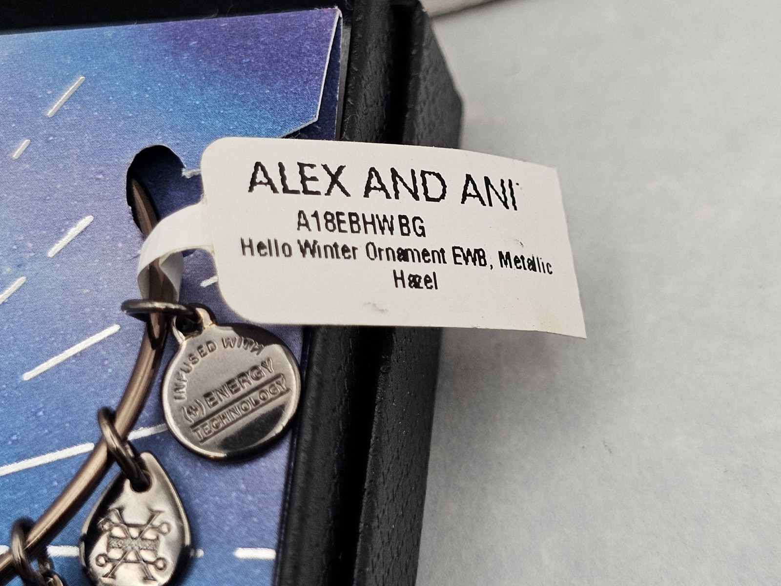 Authentic Alex & Ani Hello Winter Ornament, Metallic Hazel Charm Bracelet ✨️ 🎄