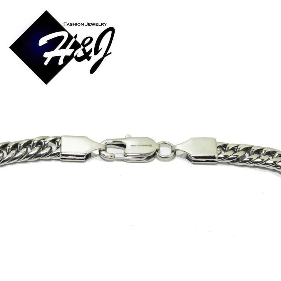 24″MEN Stainless Steel 6mm Silver Miami Cuban Curb Chain Icy CZ Cross Pendant*SN