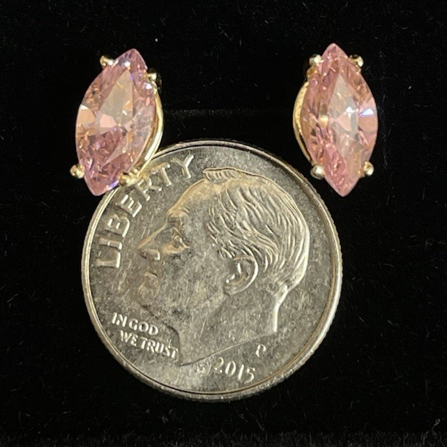 14k yellow gold Pink marquise stone