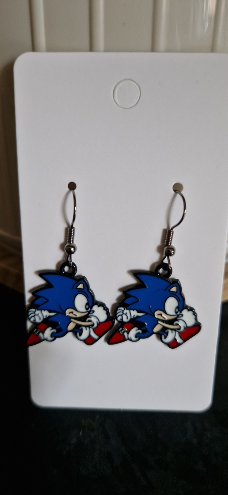 Sonic The Hedgehog Earrings Retro 90’s Festival Jewellery Anime Gaming Con