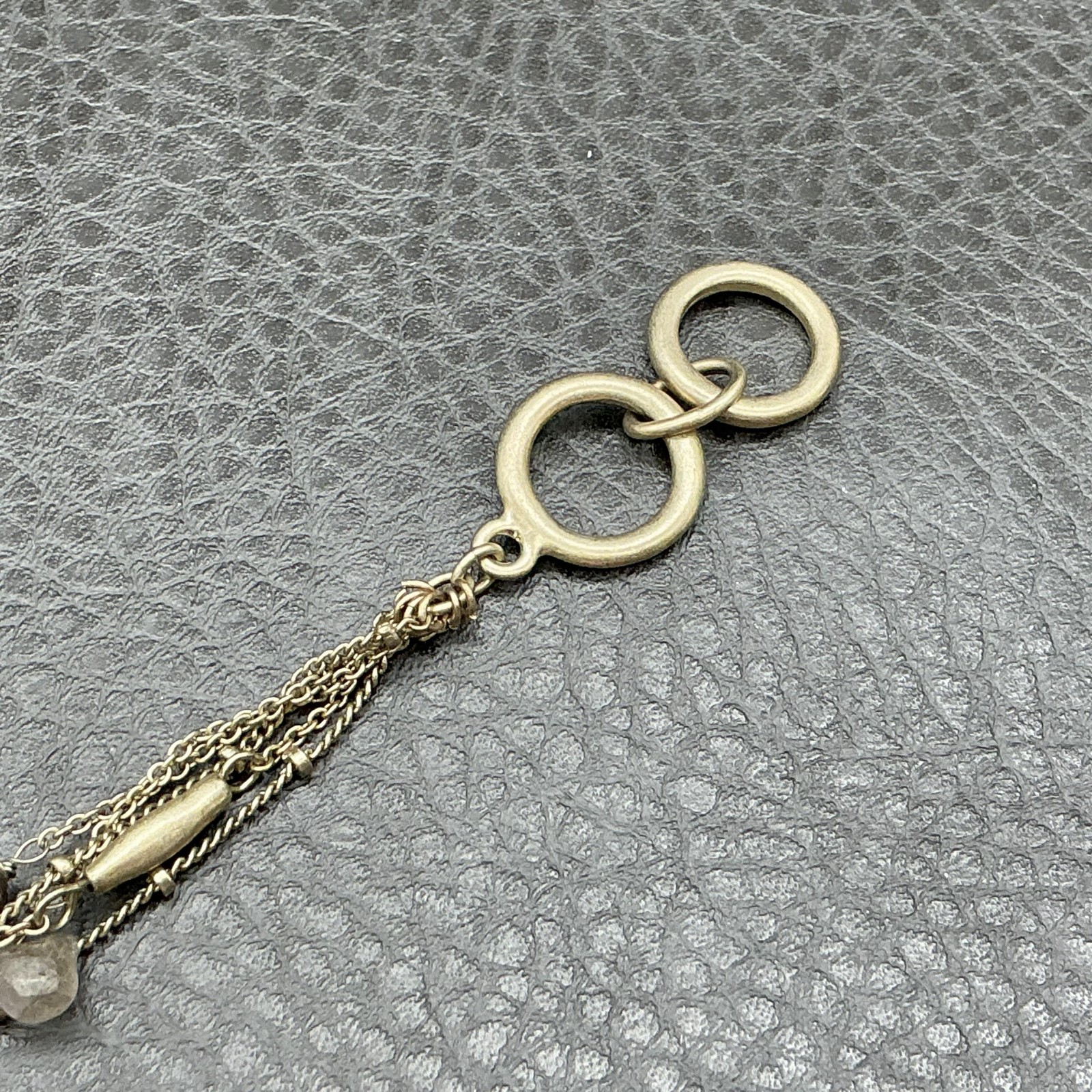 Banana Republic Bracelet Gold Tone Beaded Chain Womens 7.5 In Toggle Strand