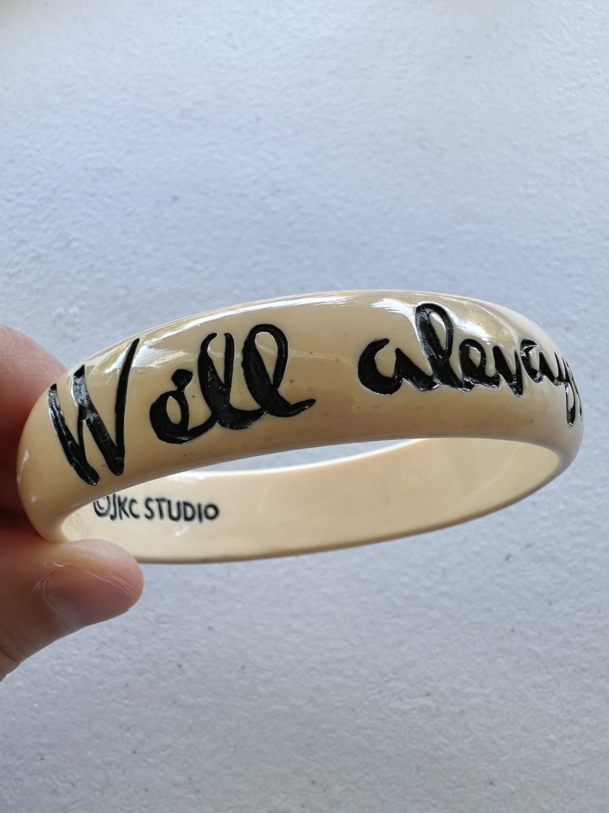JKC Studio Black Bangle Bracelet “We’ll always have Paris” Jessica Kagan Cushman