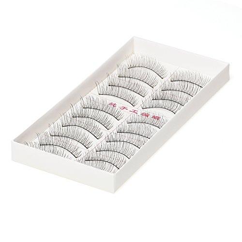 Sexy Sparkles Handmade Natural Fashion Long False Eyelashes (10 Pairs) (10mm)