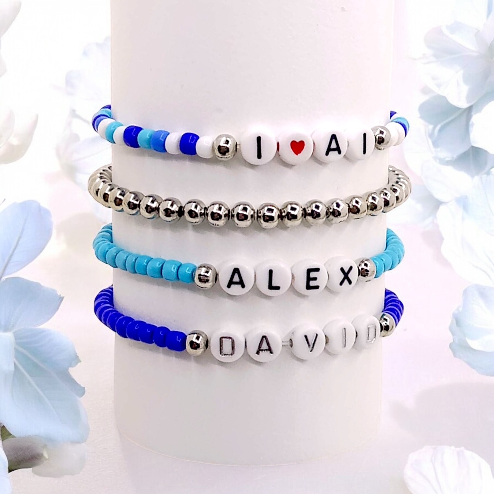 Custom Name Bead Bracelet/Name Bracelet/Personalized Bracelet/Birthday Gift
