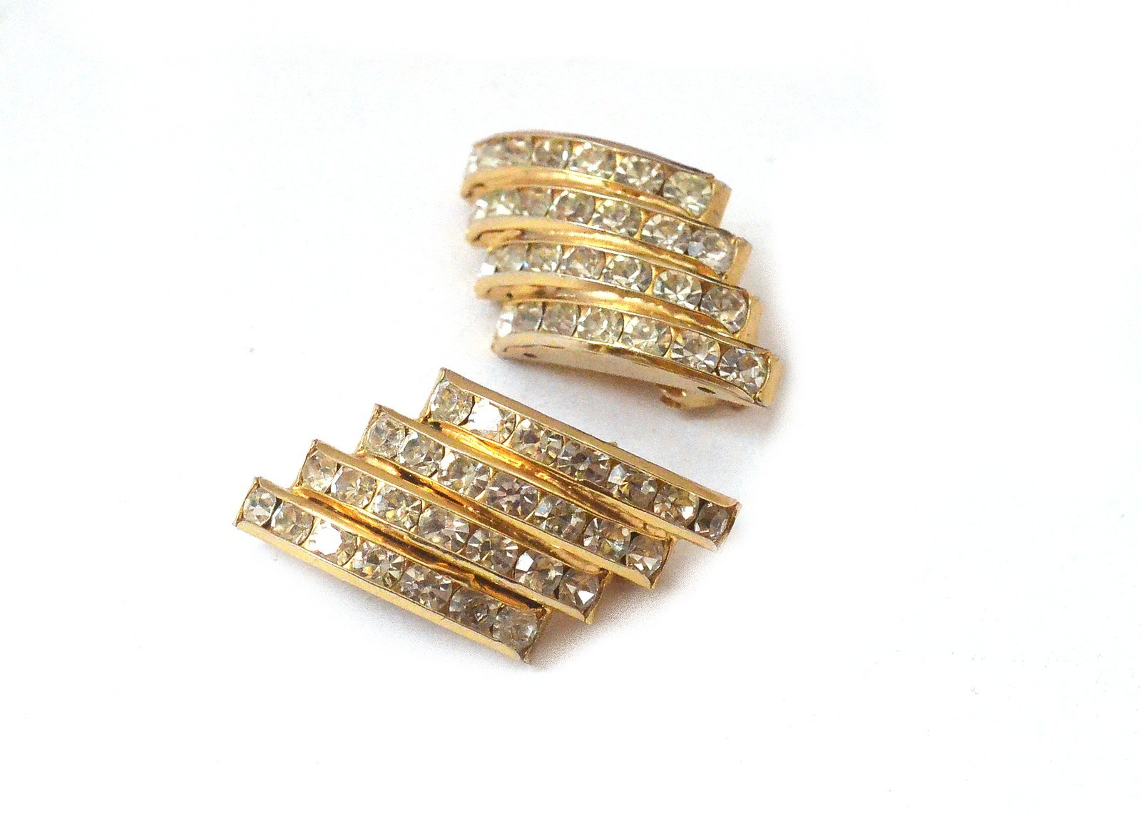 Vintage Butler And Wilson Crystal Clip On Earrings