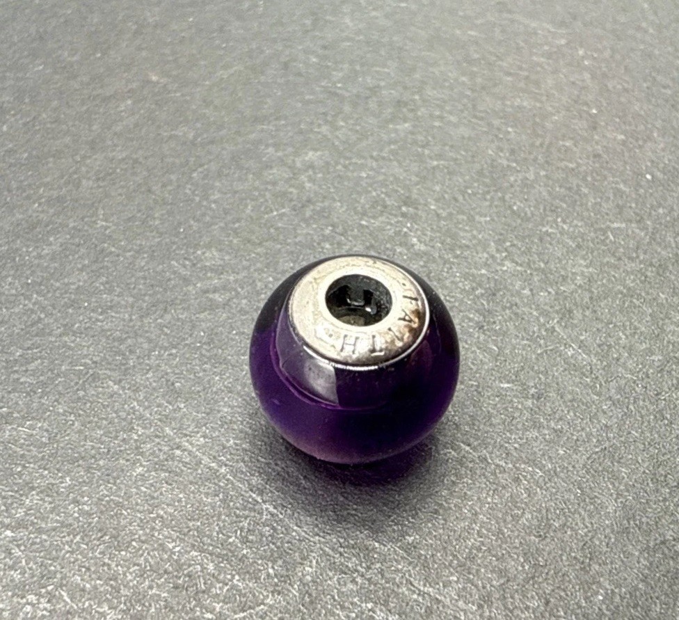 Pandora Signed Charm WITH WEAR SEE PICS Faith Essence Collection Purple 925 J3