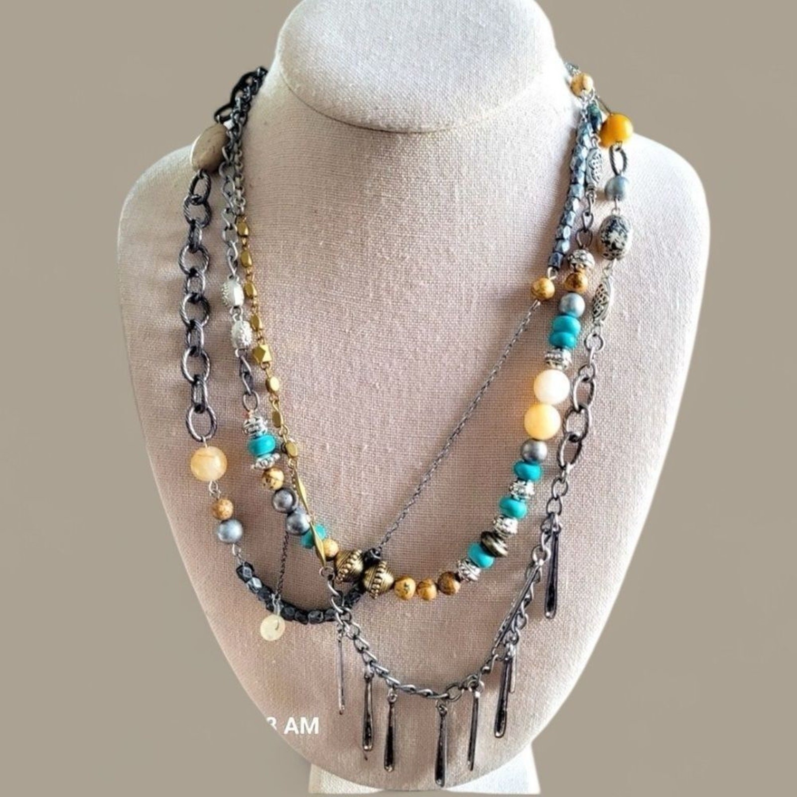 Ariana Ost x Free People Multicolor Layered Necklace NWOT