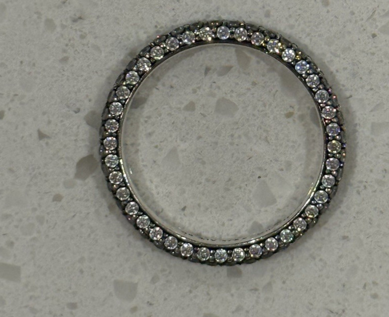 NEW Genuine Pandora Sterling Silver Timeless Pave Single-Row Ring Size 60 / 9