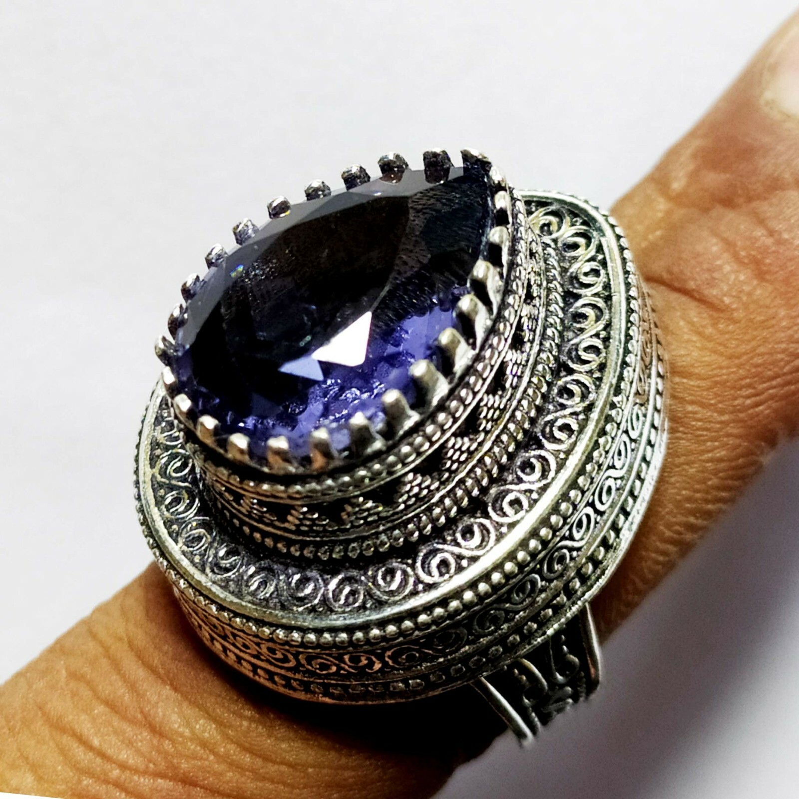 Hydro Tanzanite Handmade Gemstone Ring Fashion Jewelry 87 Carat Size 8.5″ GR888