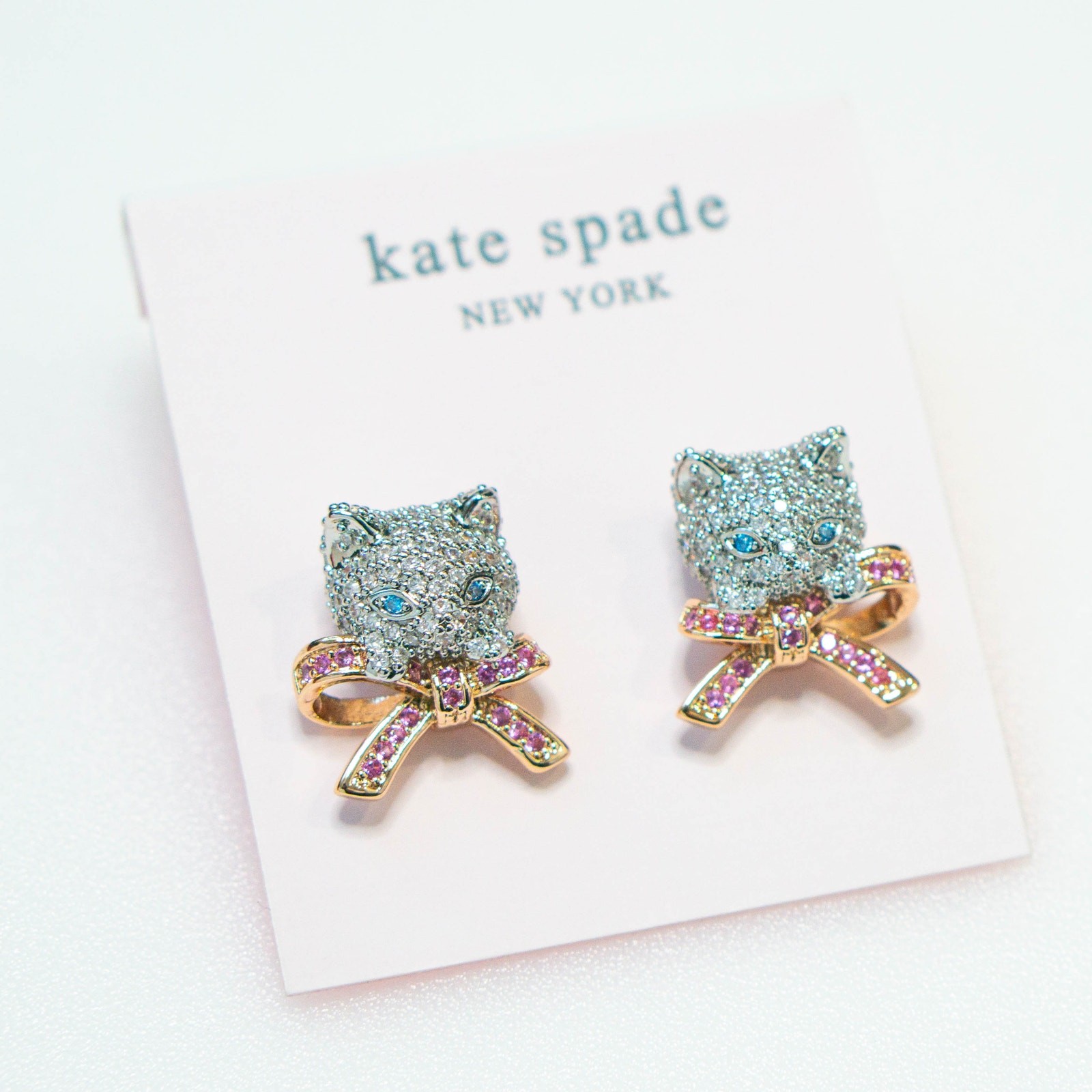 Kate Spade Pawlina Crystal Cat Studs