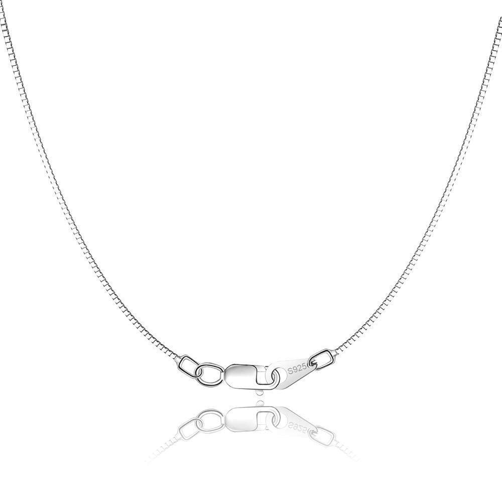18K Gold Plated Sterling Silver Chain Necklace for Women 16-24 Inch