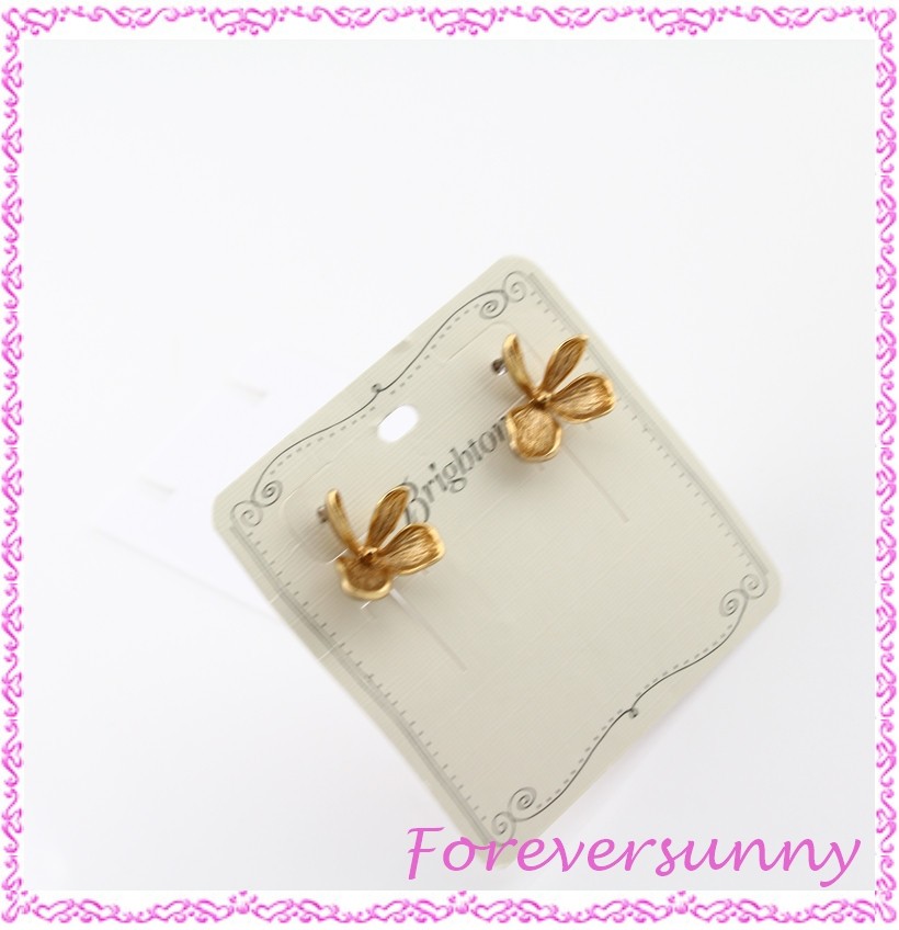Brighton Everbloom Flower Brushed Gold Post Earrings READ DESCRIPTION