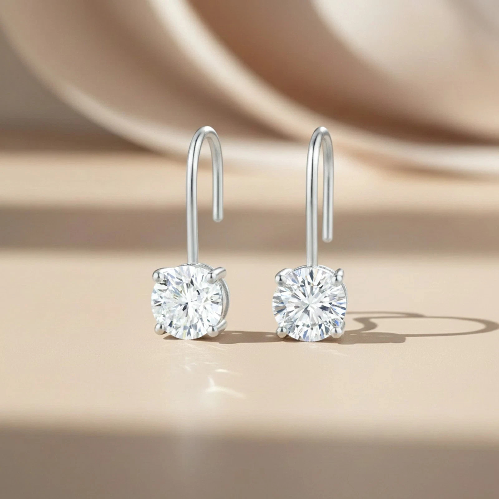 3 Ct Lab grown Diamond Round Earrings Studs Valentine’s Day Gift For Women