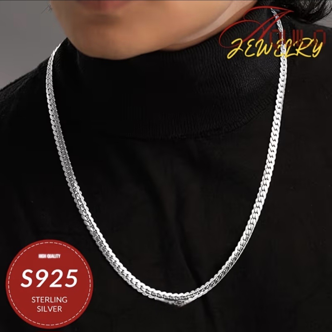 22″ Snake Bone Necklace And Bracelet .925