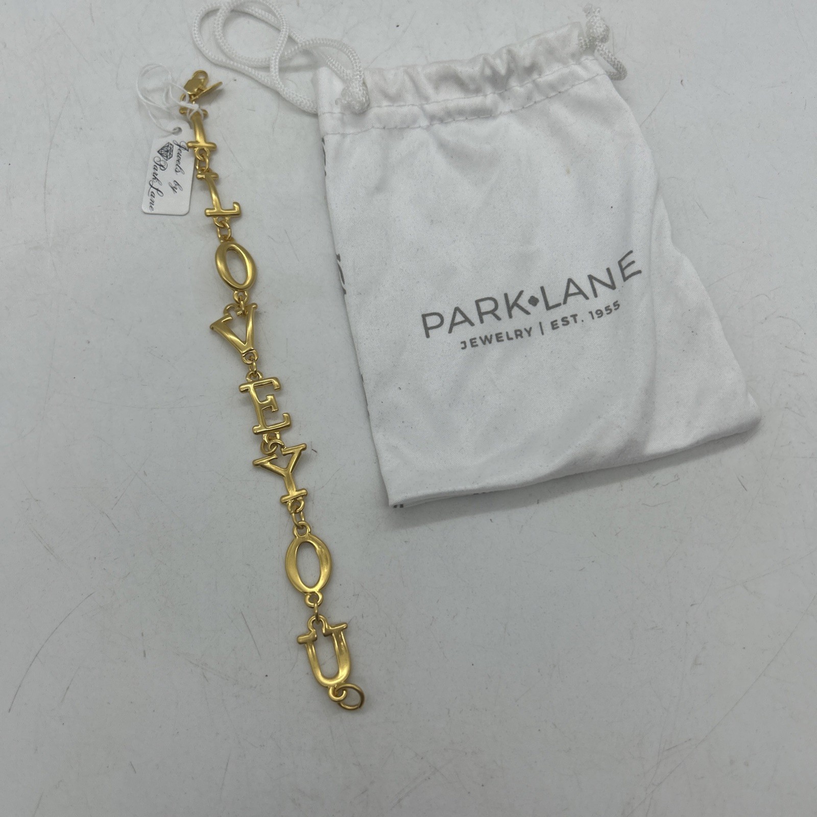 80’s Park Lane Bracelet I Love You Jewellery Gold Tone Korea Vintage 18cm