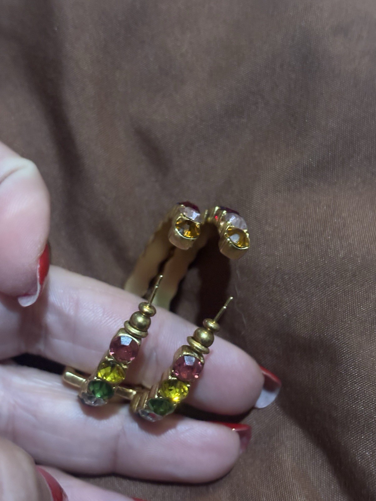 Dolce Gabbana Hoop Multicolor Earrings