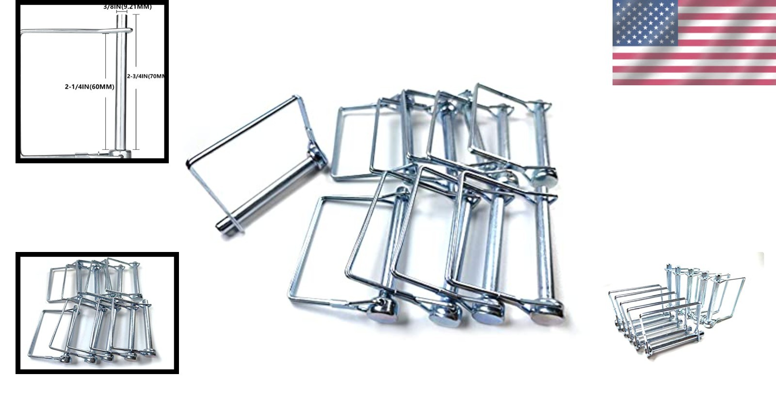 3/8 Inch Stainless Steel Coupler Pins – 10 Pack Quick Release for Easy Fastening