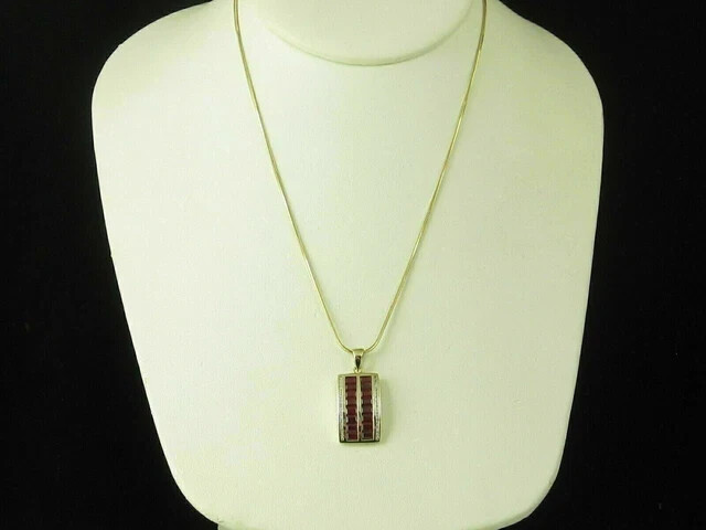 3Ct Baguette Cut Simulated Red Ruby Halo Unique Pendant 14K Yellow Gold Plated