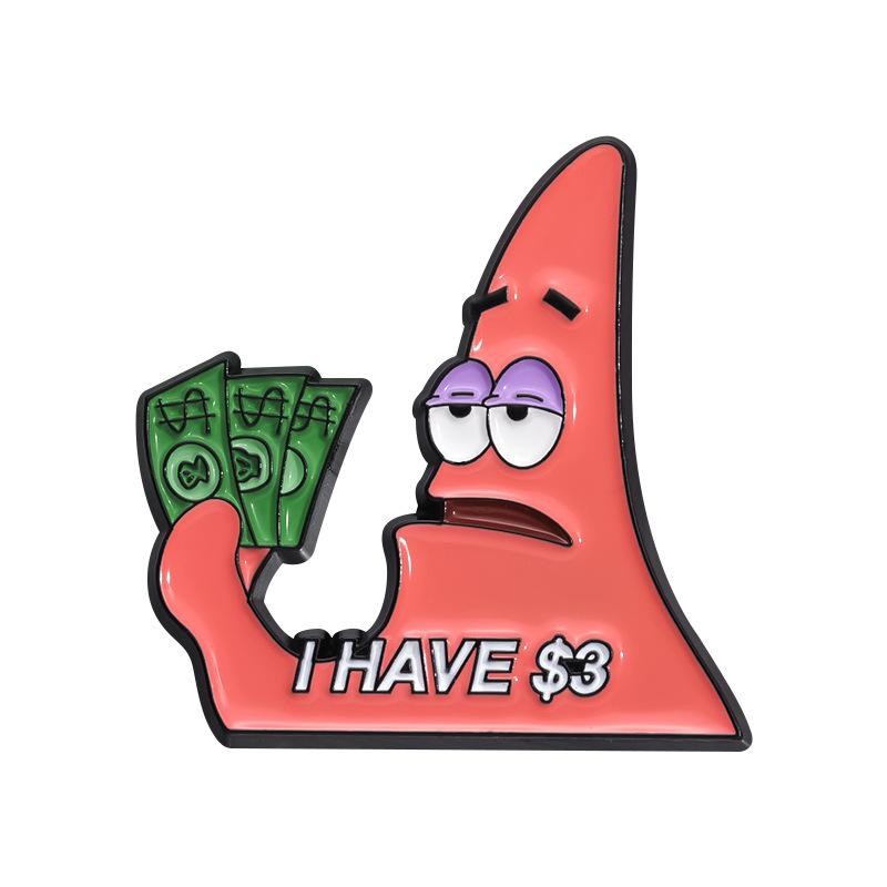 Patrick Star Enamel Pin Spongebob Squarepants Brooch Metal Enamel Badge Pin!