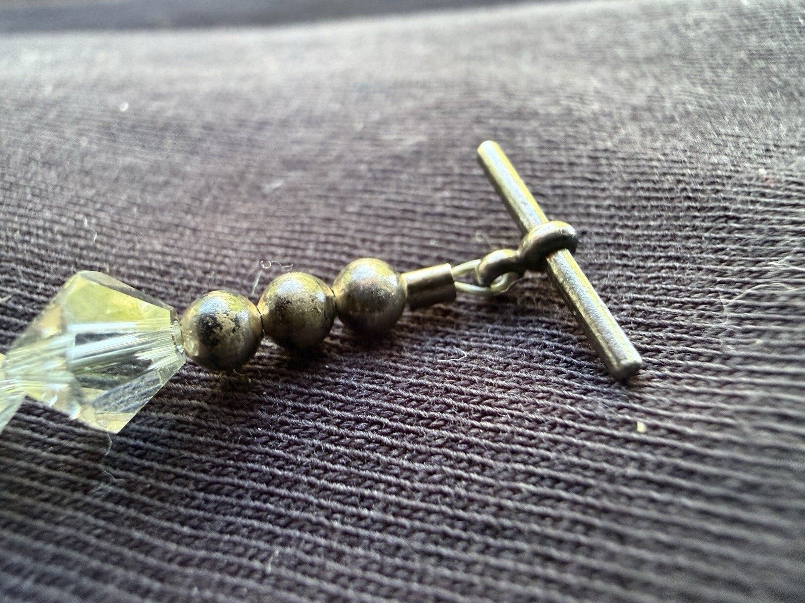Vintage Tested Silver Aurora Borealis AB Crystal Bicone Beaded Bracelet 7.7g