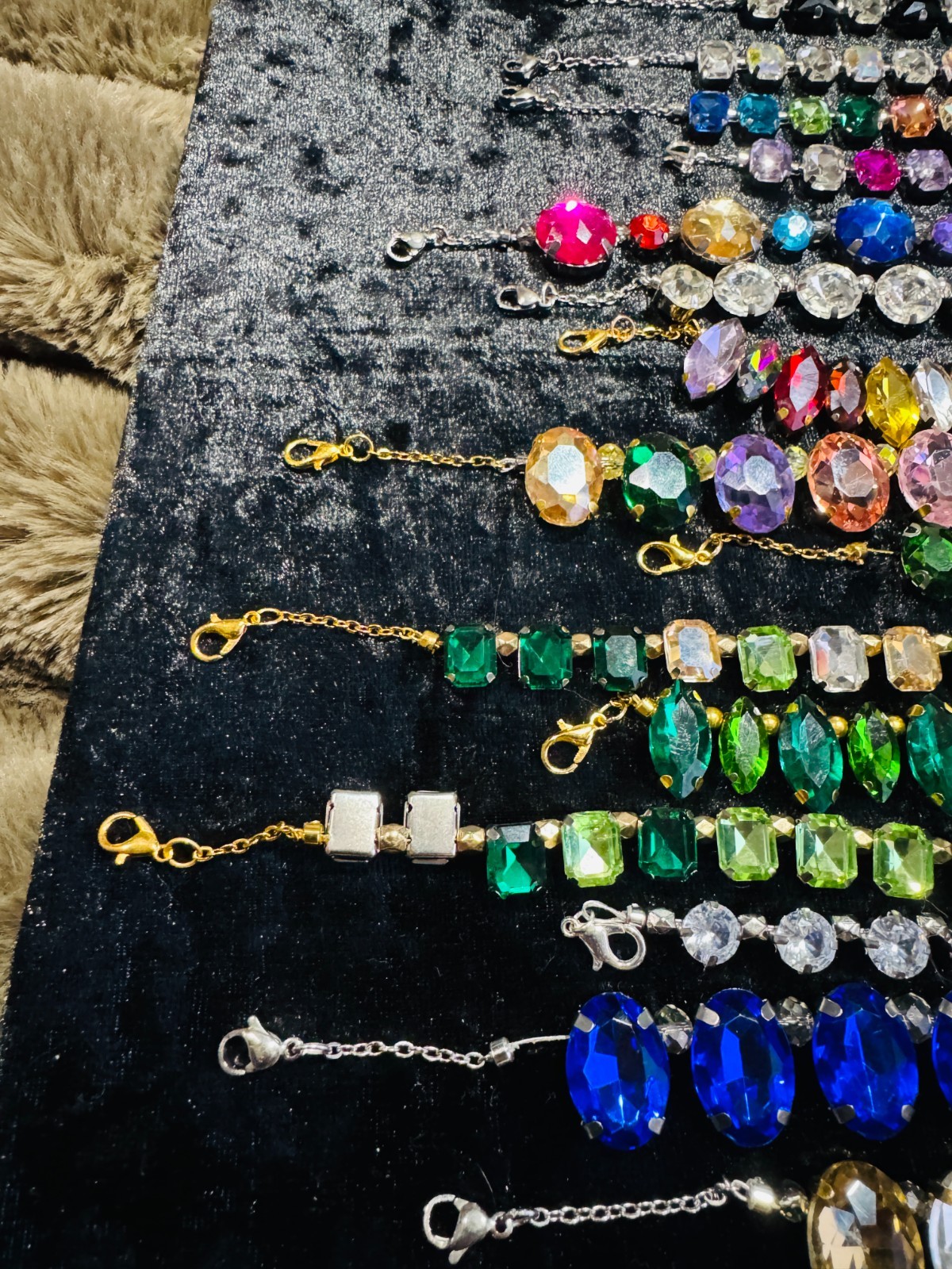 Tennis Necklace Chain Various Styles, Colors, Sizes, Shp, Cubic, Rhine, Crystal