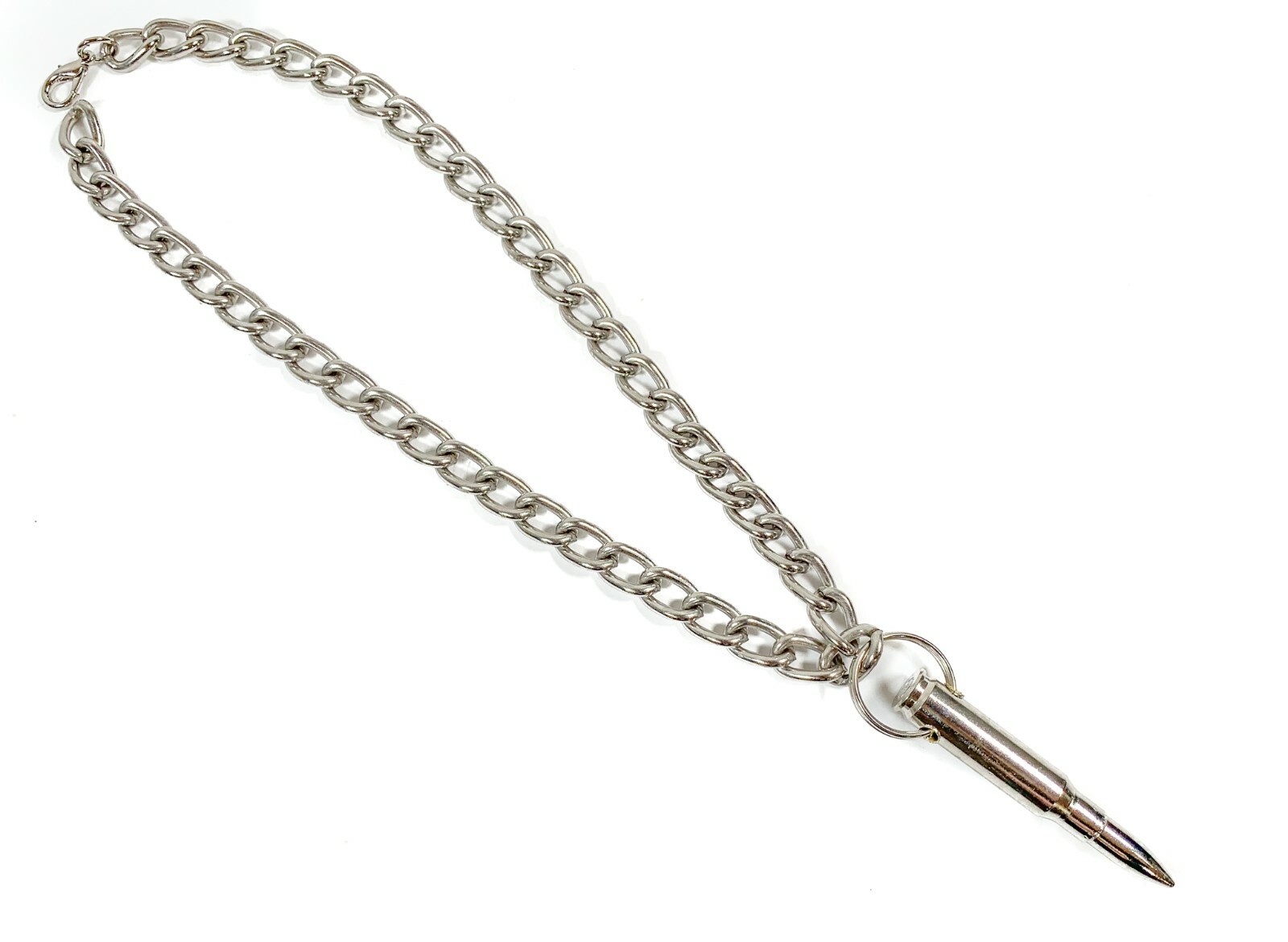 Real .223 NICKEL M16 Bullet Pendant Cremation Steel Regular Chain Necklace Punk