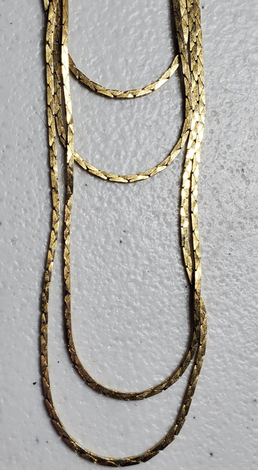 Gold Tone 4 Layer Chain Necklace