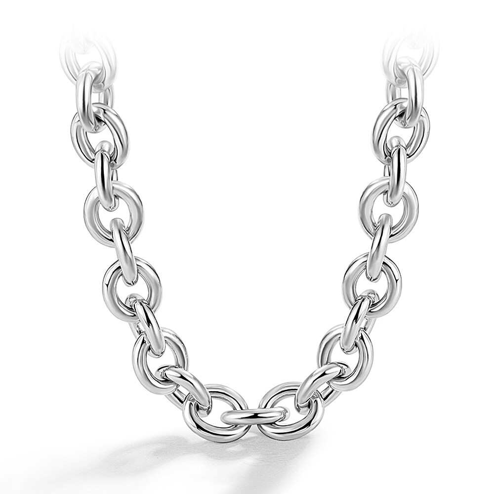 Men’s 925 Sterling Silver Round Cable Chain Rolo Chain Necklace 8.5mm 16″-26″