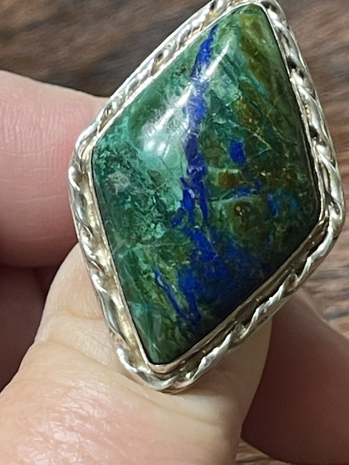 925 Jay King Sterling Silver Azurite Malachite Azurmalachite Ring 6.75 Statement