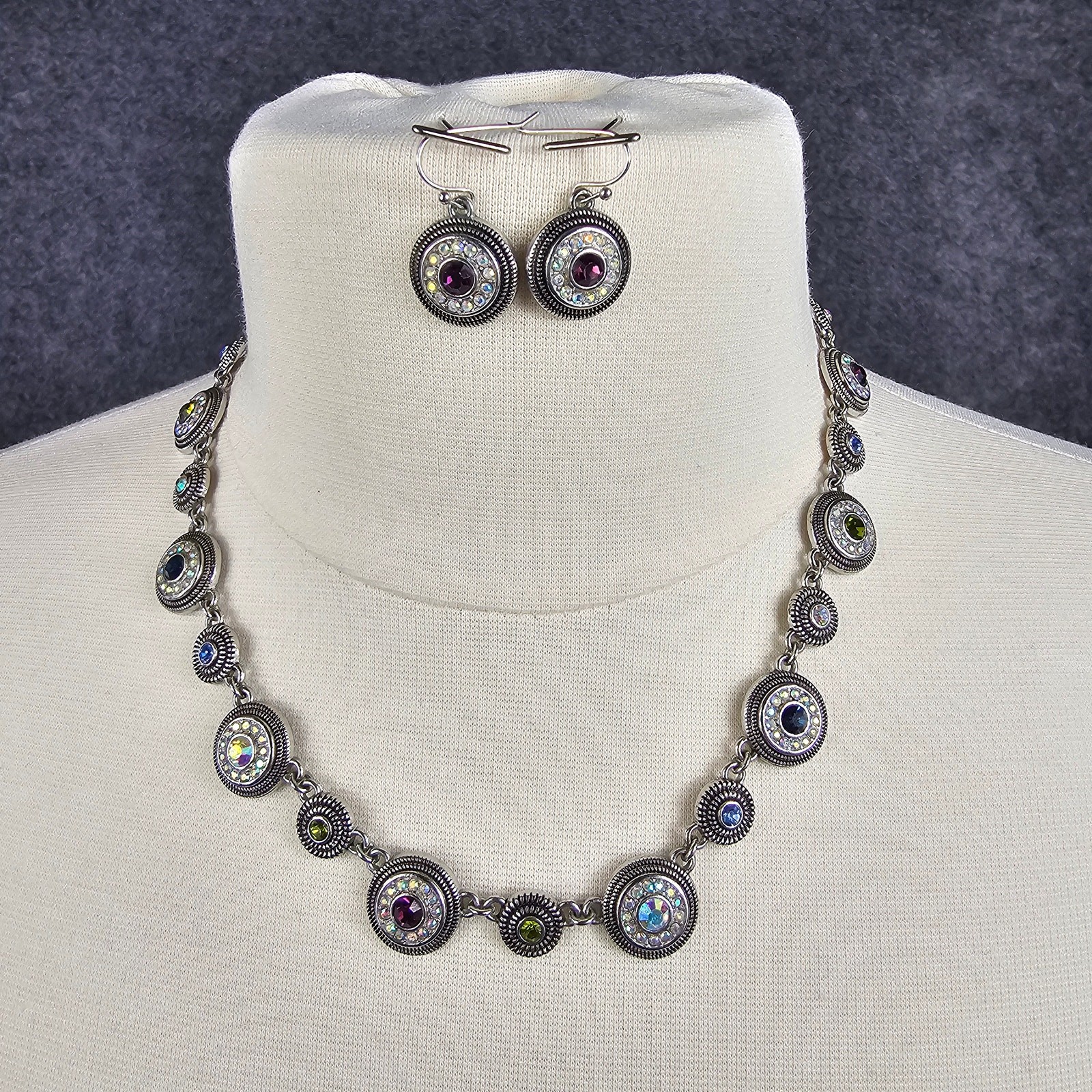 Lia Sophia PRETTY PLEASE Necklace Earrings Demi Parure Seltzer Colorama Retired
