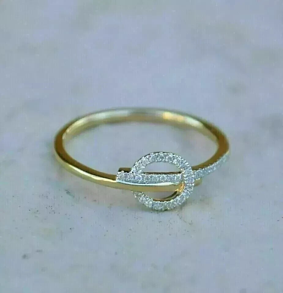 1.20 Ct Round Cut Simulated Diamond Engagement Ring 14K Yellow Gold Plated