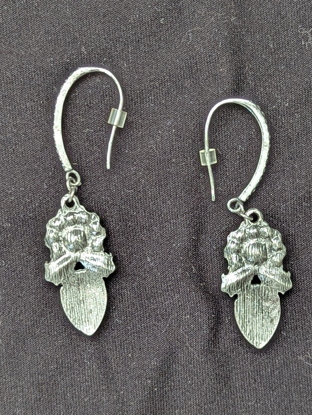 Silver Crystal Gem Drop Earrings Sparkling Dangle
