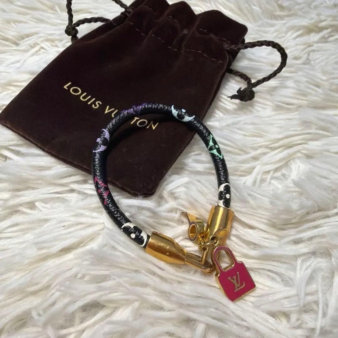 LOUIS VUITTON Rack It Noir Bracelet M6603F Multicolor Authentic Used